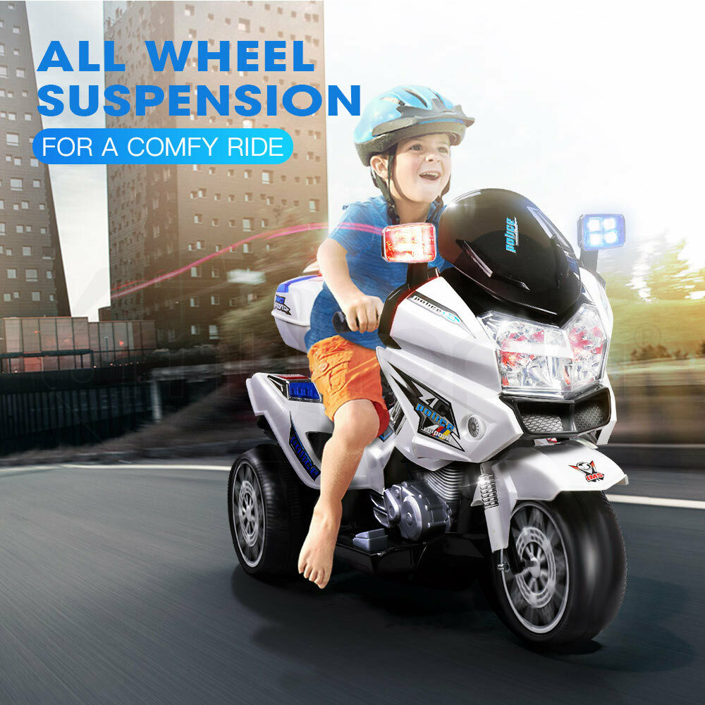 12v Electric Police Ride-on Motorbike For Kids - Image 3