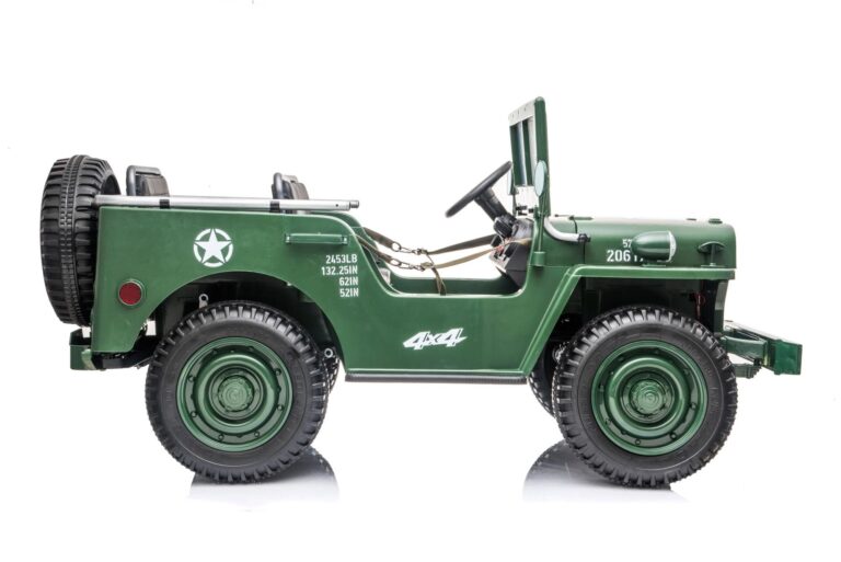 KIDS WILLY JEEP RIDE ON CAR 4X4 MILITARY GREEN Oitek
