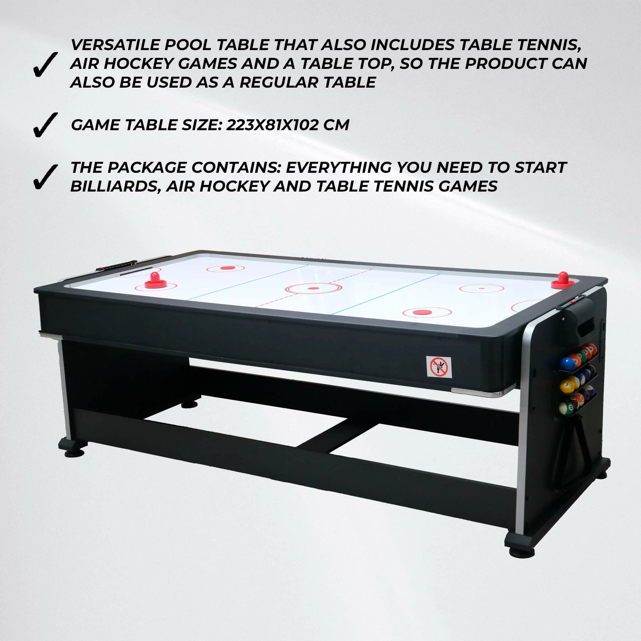 4 in 1 pool table air hockey