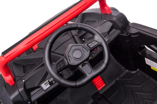 Oitek kids ride on car Jeep Red-Black Steering
