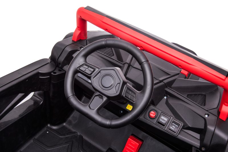 Oitek kids ride on car Jeep Red-Black Steering