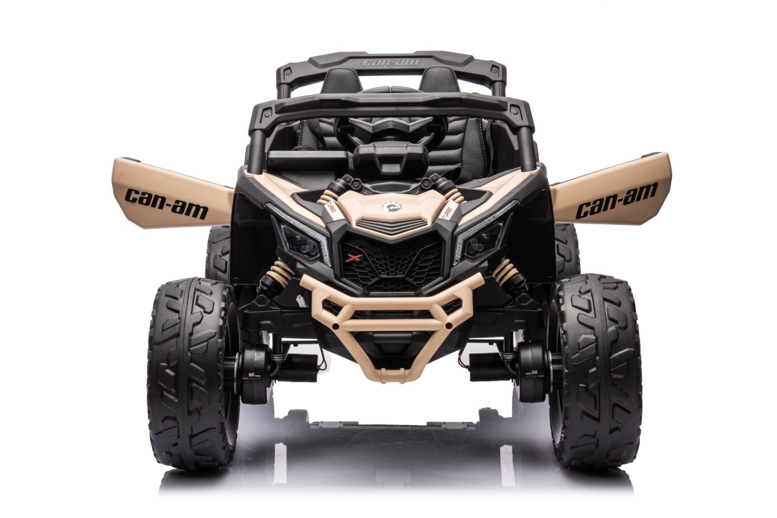 1 Am Riding Kids Can AM Ride on Car 24v 800w 4x4 one seater Beige - Oitek