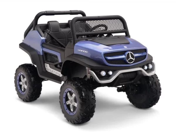 Mercedes Benz Unimog 24V Ride on Car Painted Blue