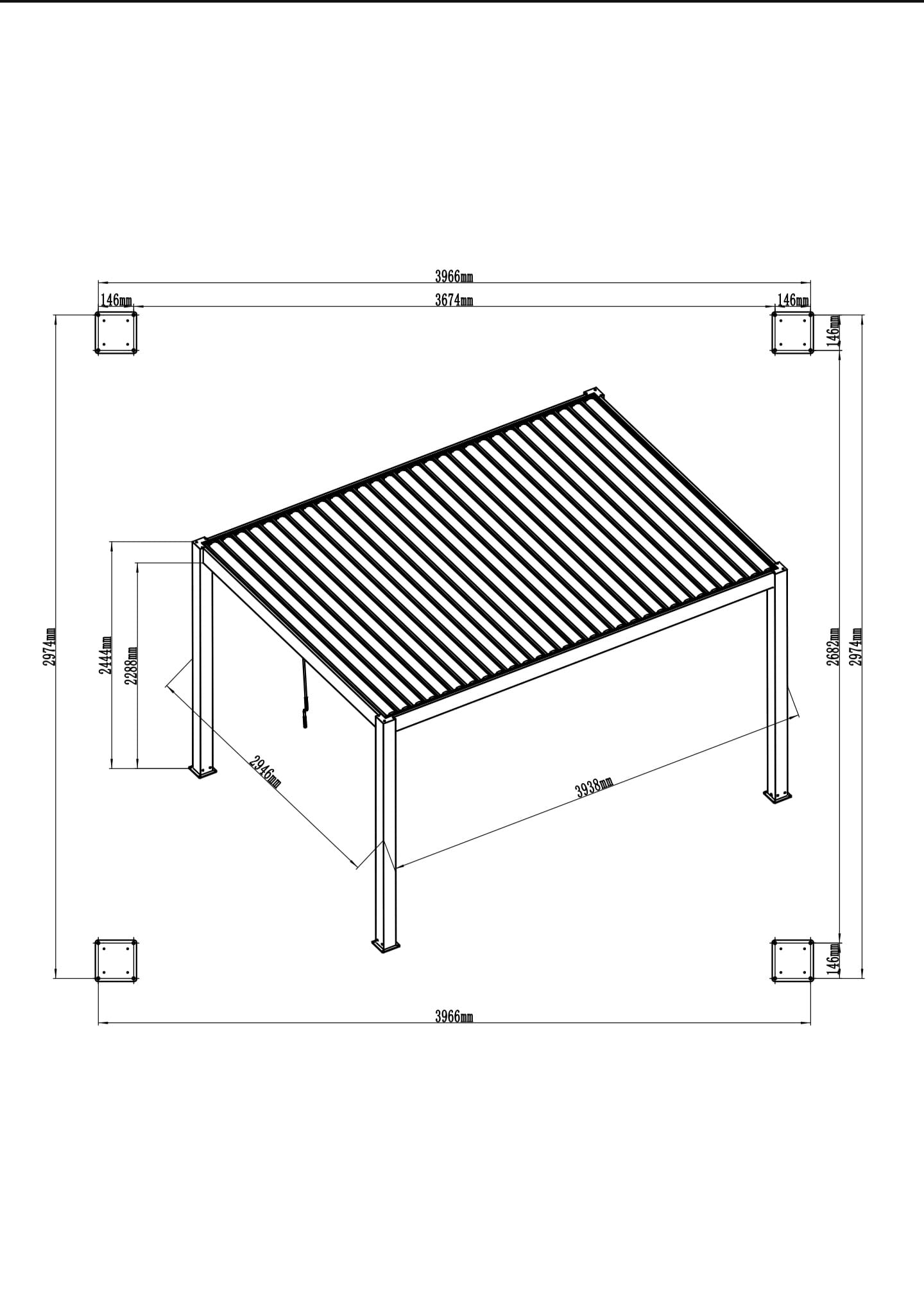 DIMENSIONS PERGOLA