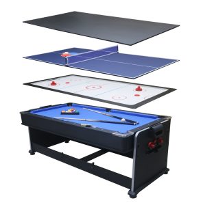 4 IN 1 POOL TABLE AIR HOCKEY 7 FT