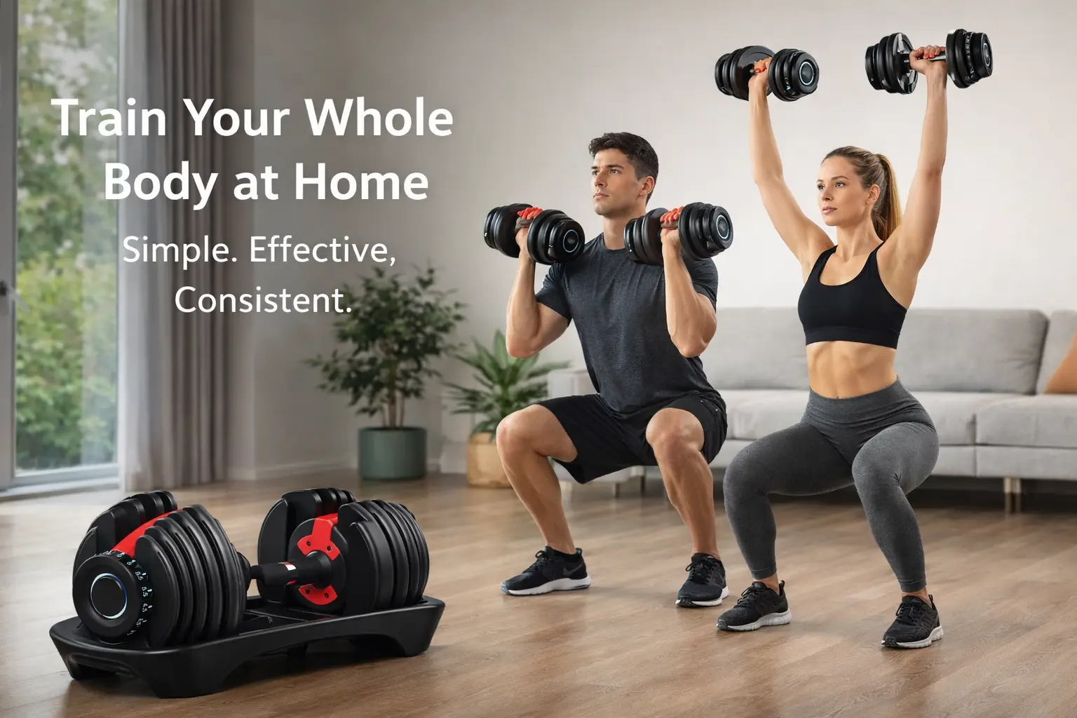 adjustable dumbbell set