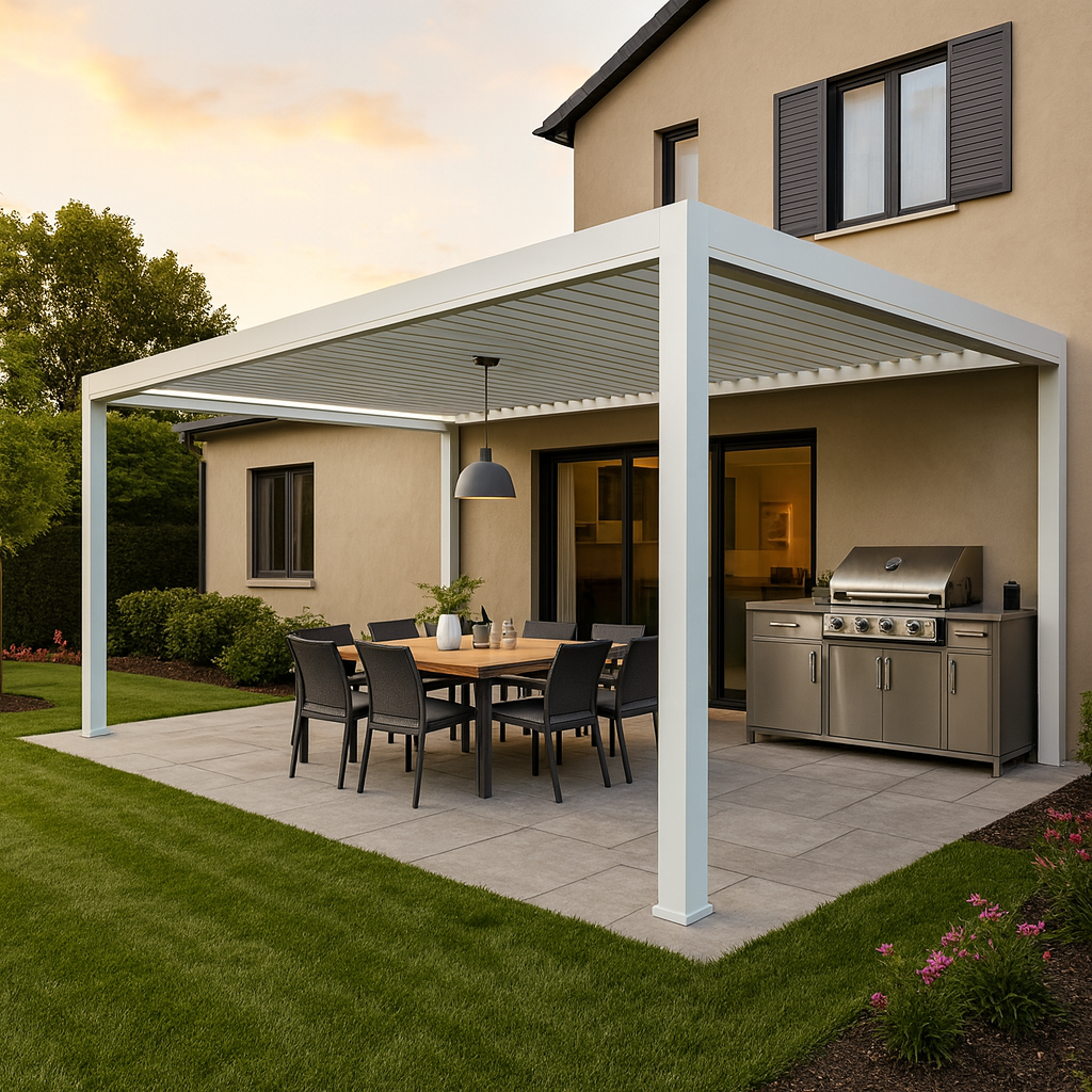 white pergola 4mx3m