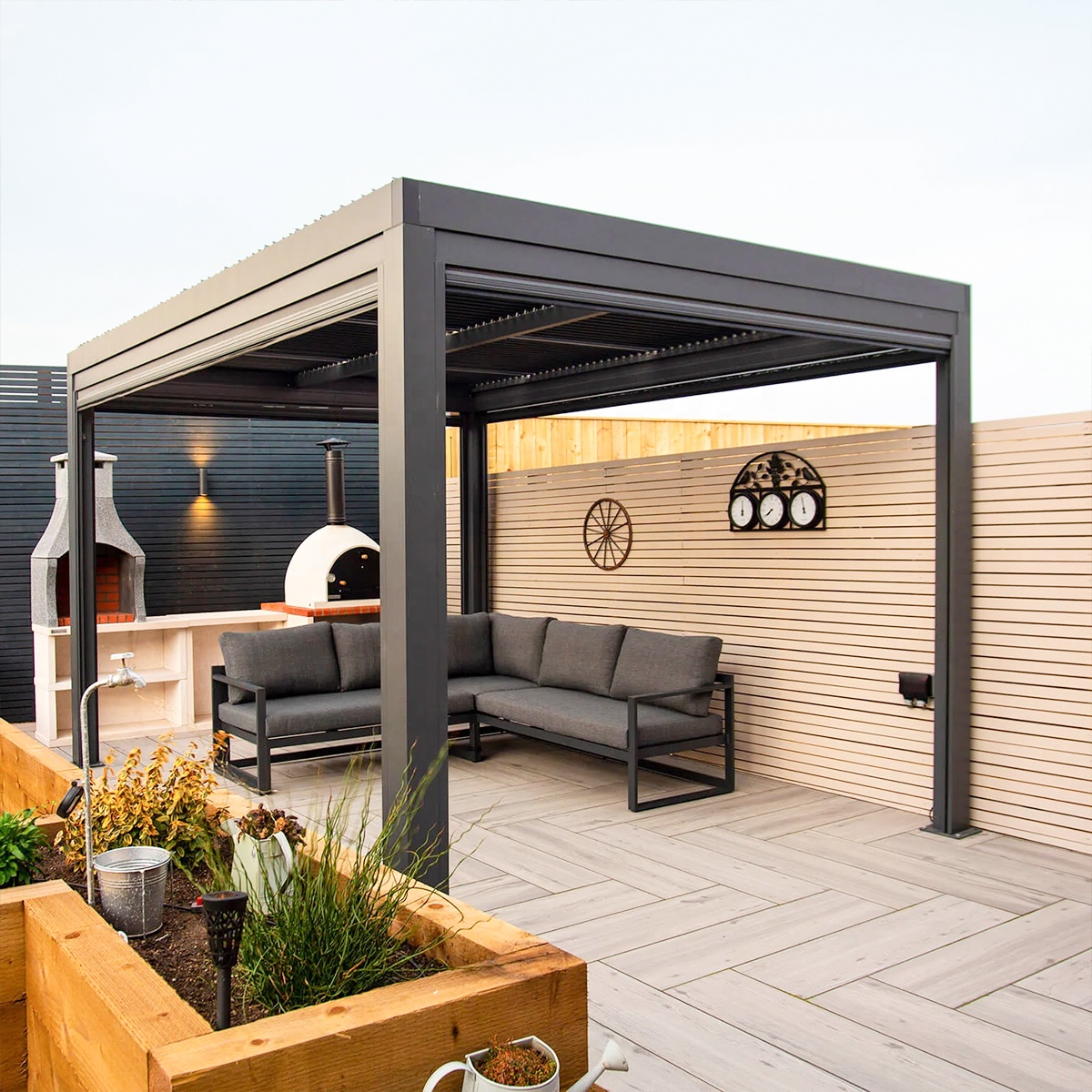 Oitek Premium Pergola Full Aluminium Louvered Roof 3M X 3M Charcoal - Image 3