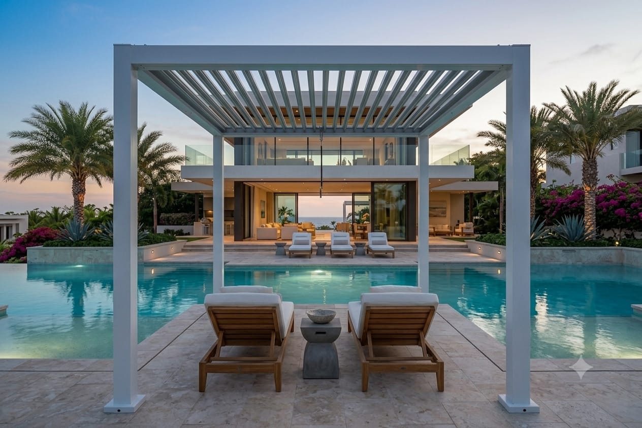 3MX3M WHITE PERGOLA