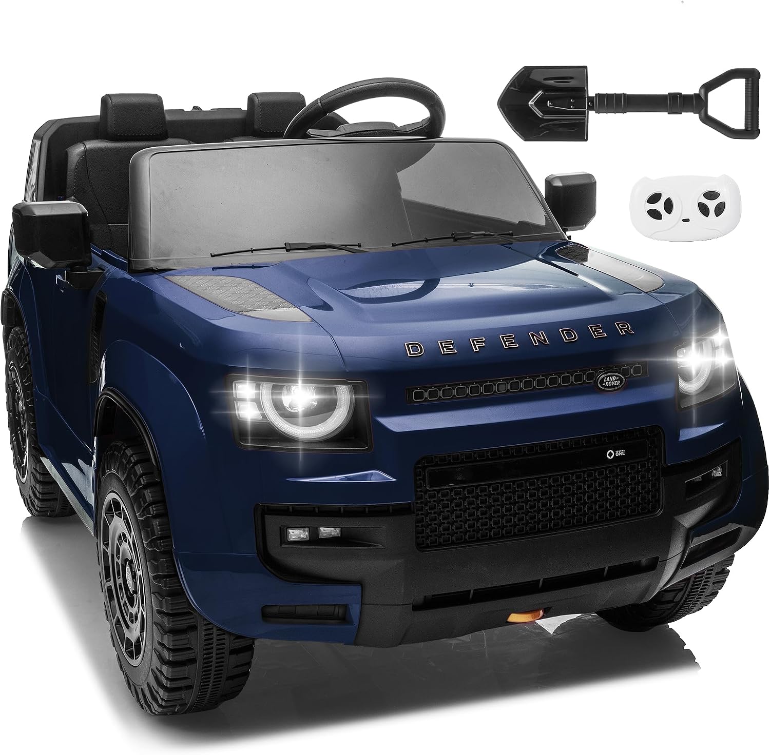 KIDS RIDE ON LAND ROVER DEFENDER CAR BLUE