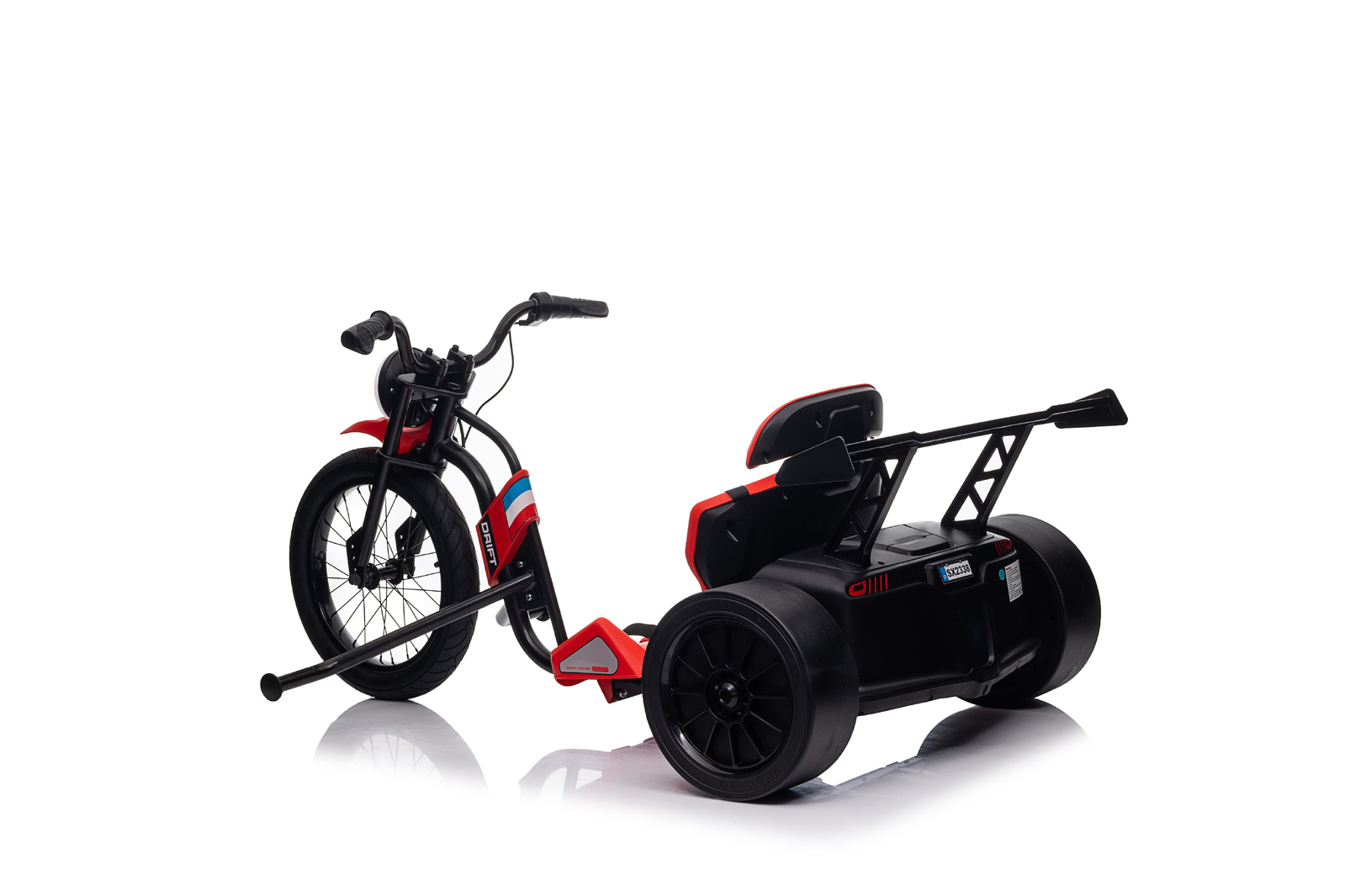 24v kids ride on drift trike left angle view