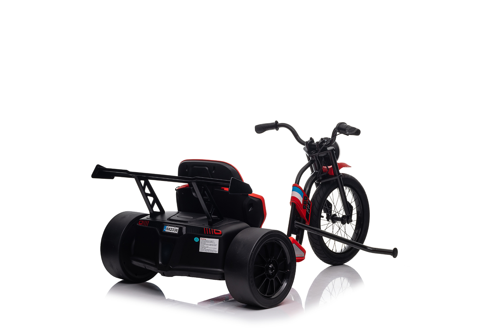 24v kids ride on drift trike right angle view
