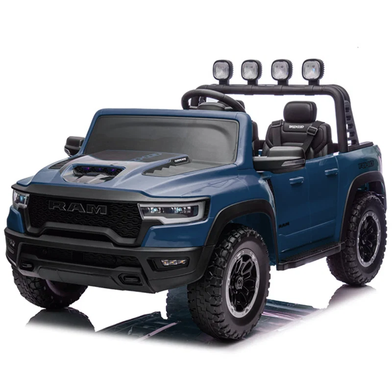 24v kids ride on car ram 2500 blue front